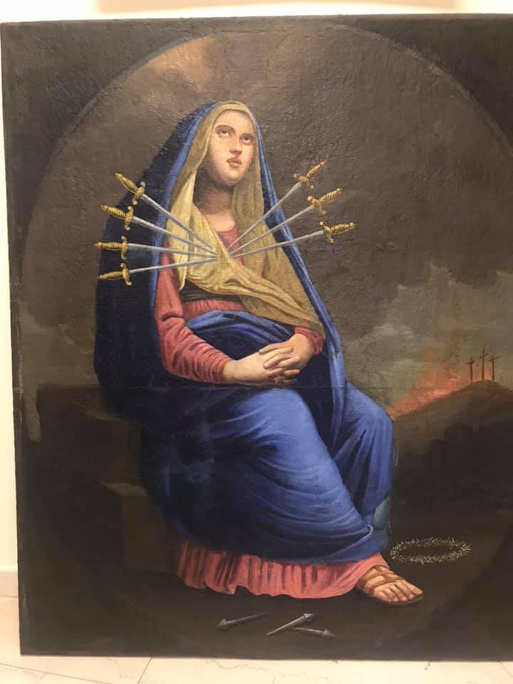 quadro della Madonna dei sette dolori